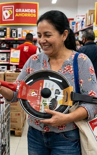 Tiendas D1 lanza un juego de sartén, tapa de vidrio y espátula antiadherente para equipar la cocina y preparar comidas rápido