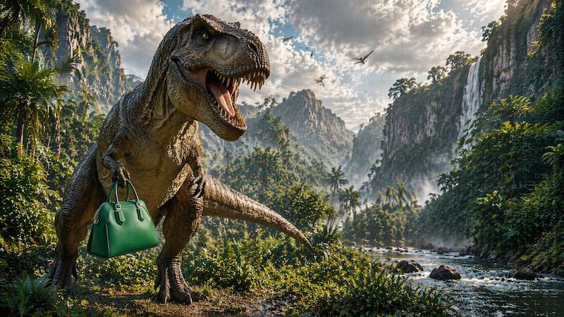 Científicos crean un material a partir de proteínas reconstruidas del T-Rex y desarrollan un bolso con cuero cultivado en laboratorio, abriendo nuevas posibilidades en la industria sostenible.