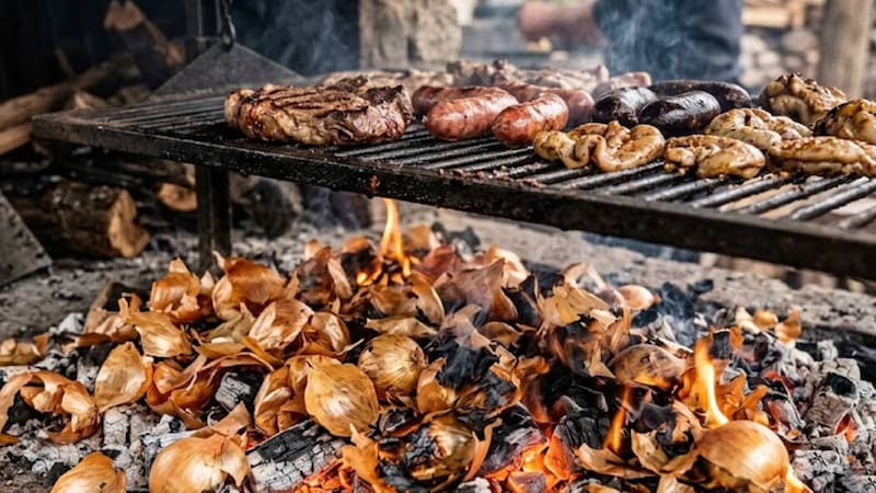Tirar cáscaras de cebolla sobre las brasas del asado: para qué sirve y por qué lo recomiendan