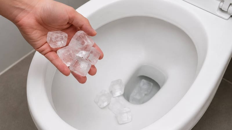 Tirar hielo en el inodoro una vez por semana: para qué sirve y por qué se recomienda