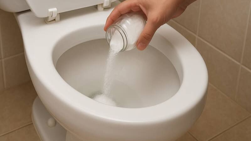 Tirar sal en el inodoro