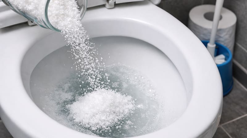 Tirar sal en el inodoro