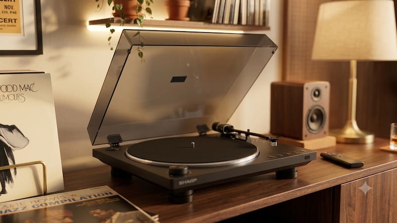 Lidl ofrece el tocadiscos Sharp en descuento: cuenta con Bluetooth y brazo automático.