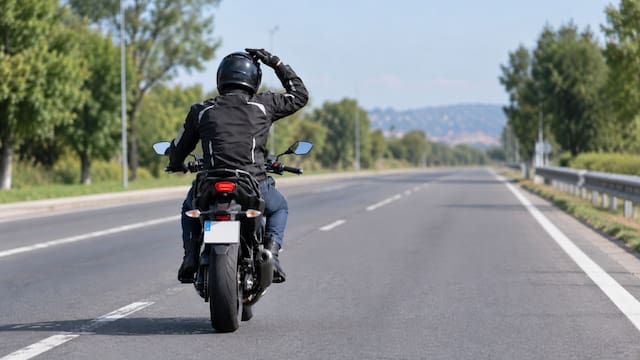 Qué significa que un motociclista se toque el casco y cómo actuar correctamente