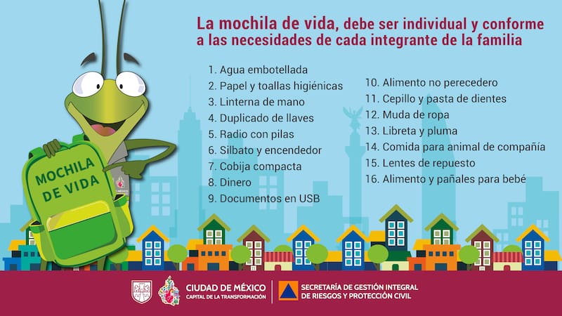 El Gobierno de México se prepara para una emergencia apocalíptica: esta es la mochila que todos los mexicanos deben tener preparada.