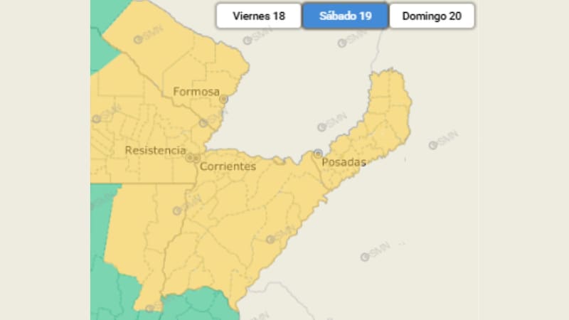 La alerta se mantiene vigente para este sábado.