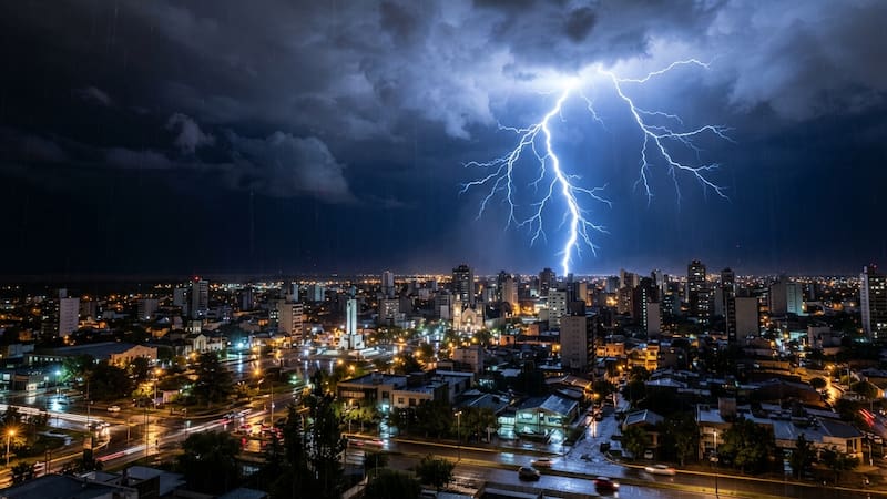 Alerta naranja por tormentas este viernes 23 de octubre: se espera actividad eléctrica, granizo y fuertes ráfagas de viento en Río Negro y Neuquén.