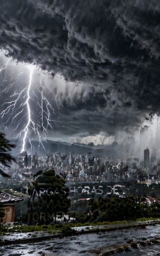 Se viene un diluvio histórico con largas horas de lluvias intensas, tormentas y ráfagas de viento