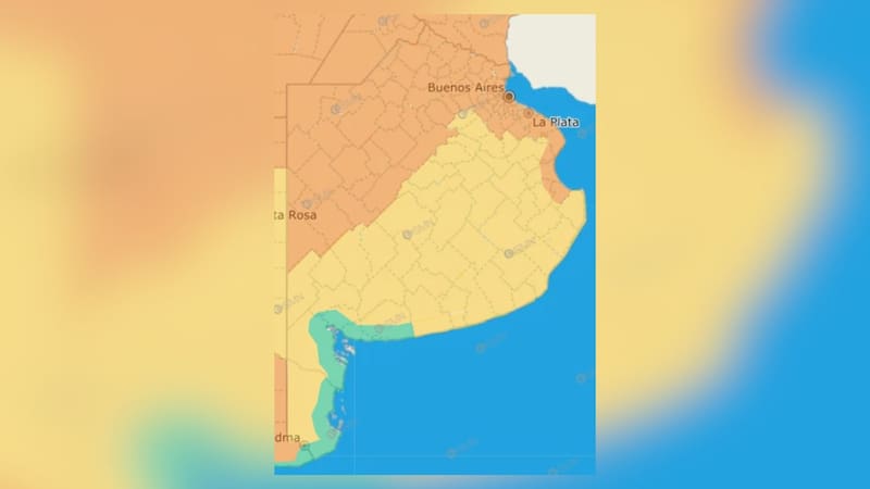 En la provincia de Buenos Aires rigen alertas amarilla y naranja por tormentas.