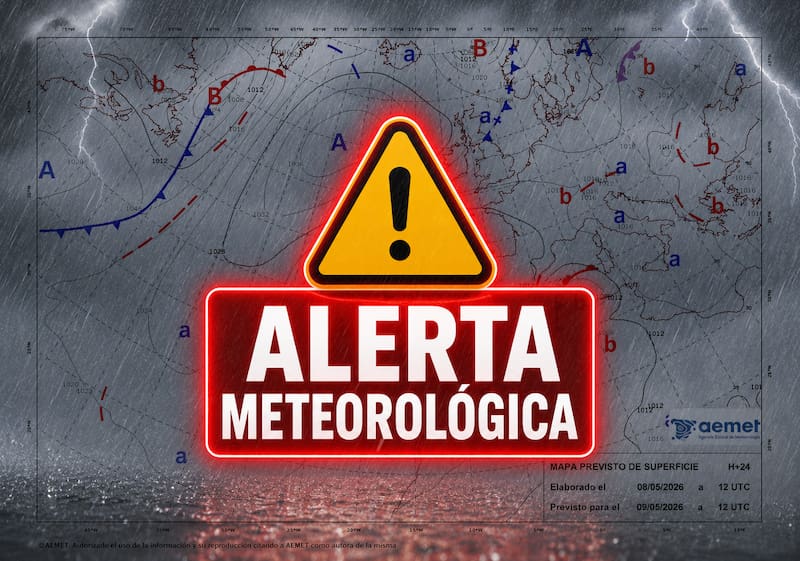 La AEMET mantiene alertas por precipitaciones intensas y un brusco cambio de tiempo en varias regiones.