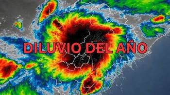Se aproxima el diluvio del año: 24 horas de tormentas y fuertes lluvias con ráfagas de viento de 128 km/h