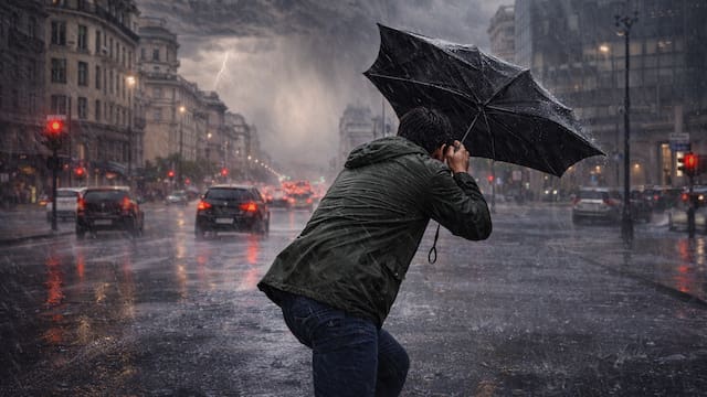 Una “tormenta negra” traerá cielos oscuros y lluvias torrenciales la próxima semana
