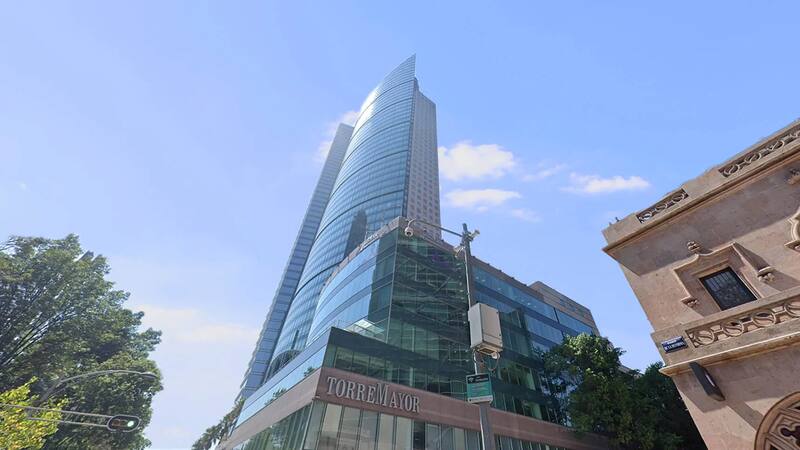 Torre Mayor, uno de los íconos del paisaje urbano de Ciudad de México.