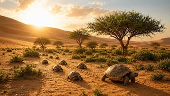 Fracasaron al plantar árboles y soltaron 500 tortugas en el desierto del Sahara, cinco años después crecieron zonas verdes donde solo había arena