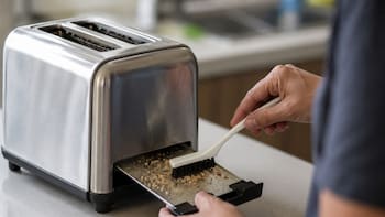 Ni vinagre ni bicarbonato: el truco para limpiar la tostadora por dentro y eliminar las migas acumuladas