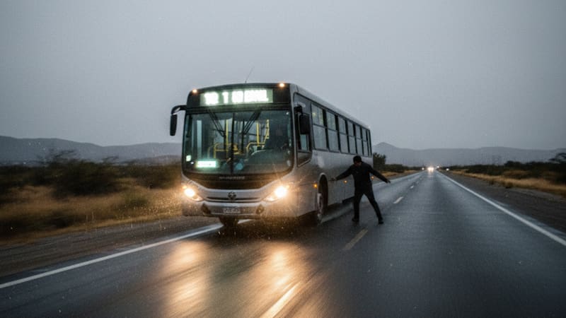 Un dramático siniestro vial ocurrido en la noche del domingo. Foto: ilustración de Gemini.
