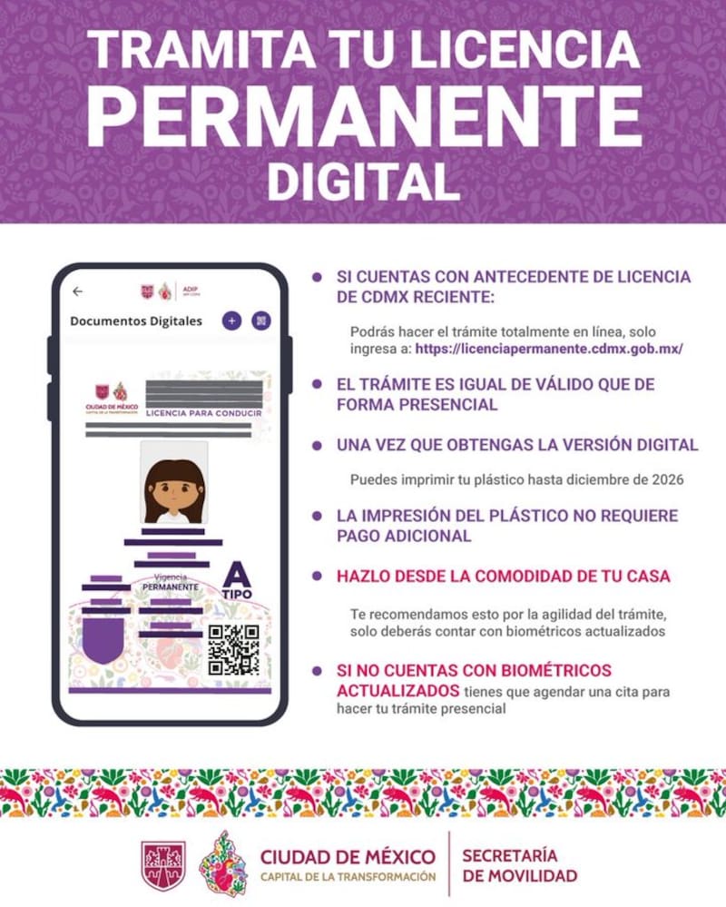 Licencia de Conducir Digital en CDMX. Desde la web, la app y presencial.