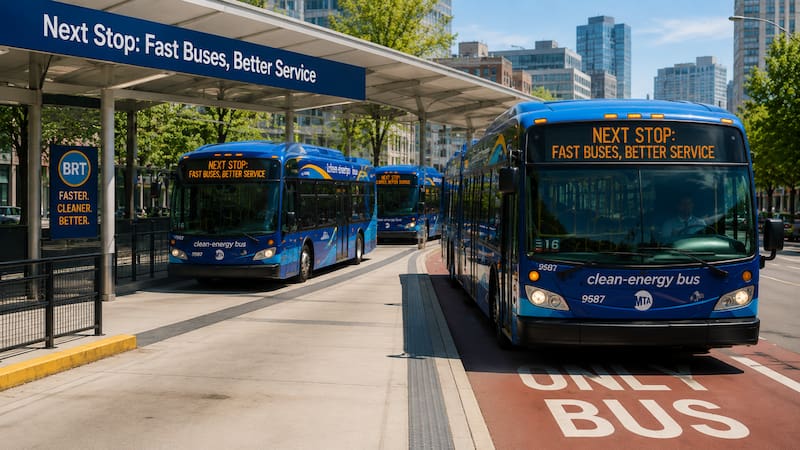 La Gobernadora Kathy Hochul, y el alcalde Zohran Mamdani, presentaron “Next Stop: Fast Buses, Better Service"