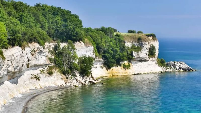 Stevns Klint, Dinamarca, lugar en donde hallaron los amonites. Foto: Stevns Klint Experience