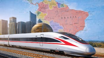 Construyen el tren bala más rápido de América Latina: irá a más de 350 km/h y conectará las dos ciudades más importantes de la región en minutos