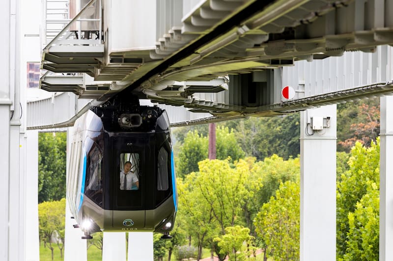 El tren aéreo Wuhan Guanggu Air Rail puede alcanzar una velocidad máxima de 60 kilómetros por hora. (Foto: Shutterstock)