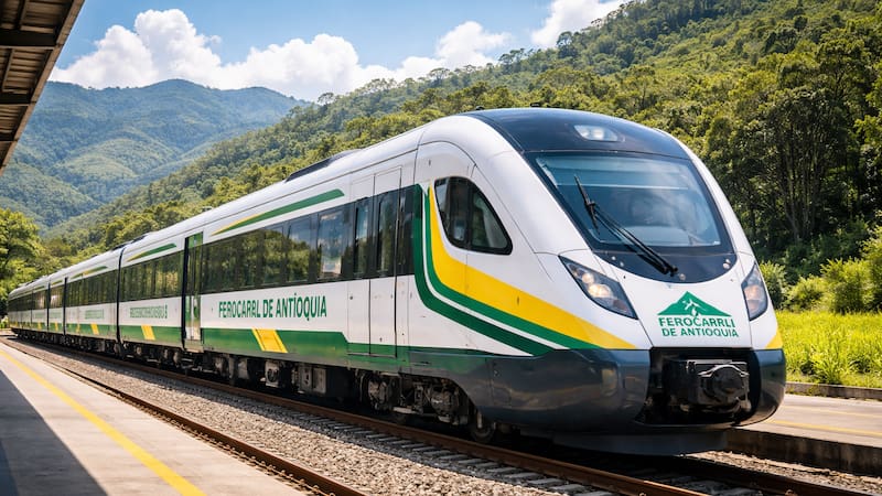 El Tren Multipropósito permitirá modernizar el corredor férreo entre el Valle de Aburrá y el Magdalena Medio, integrando transporte de pasajeros y carga.