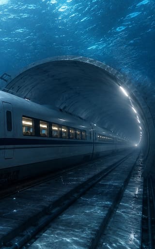 Una potencia militar planea construir el tren submarino de 250 km/ h más largo del mundo: será una de las obras más peligrosas y exigentes del siglo