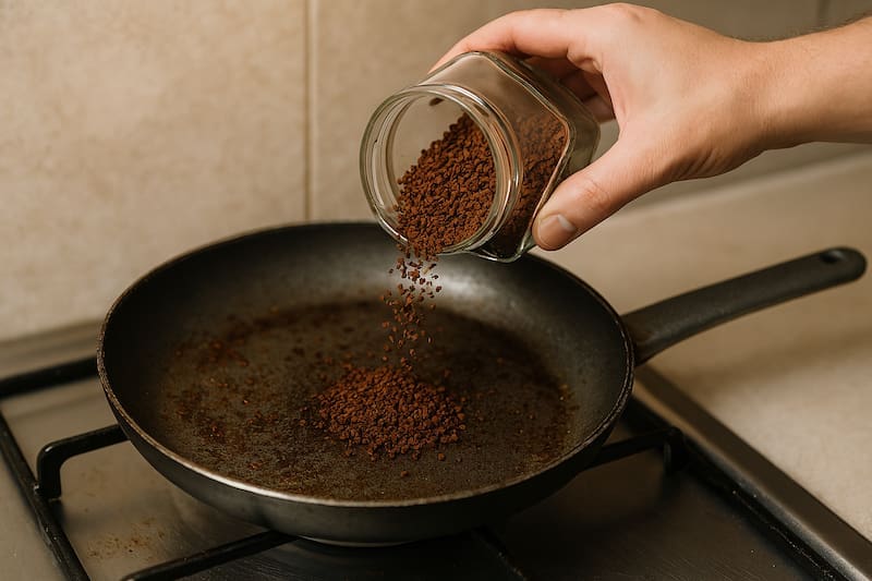 Derramar café sobre las sartenes | Para qué es beneficioso y por qué es práctico (foto: archivo)