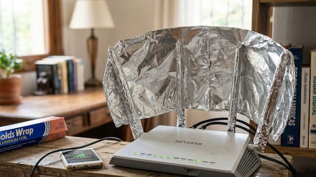 Poner papel de aluminio en el router del Wi-Fi, para qué se utiliza y por qué millares de personas lo realizan