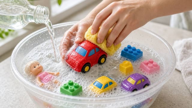 Rociar los juguetes de los niños con vinagre: para qué sirve y cómo hacerlo de forma efectiva
