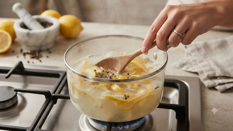 beneficios de hervir cáscaras de limón con pimienta negra
