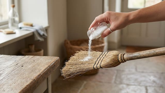 Dejar sal en la escoba durante la noche: para qué sirve y por qué se recomienda hacerlo