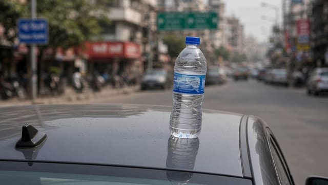 Colocar una botella de plástico con agua en el techo del auto: para qué sirve y por qué se utiliza