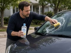 Rociar shampoo de bebés en el parabrisas y espejos del coche: por qué es clave para los días de lluvia