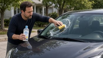 Rociar shampoo de bebés en el parabrisas y espejos del coche: por qué es clave para los días de lluvia