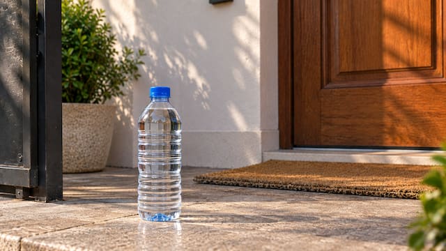 Colocar una botella de plástico llena de agua en la puerta del jardín de casa: para qué sirve y por qué miles lo usan en sus hogares