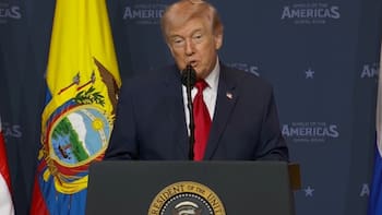 Junto a Milei y otros líderes, Trump anunció una nueva coalición militar y dijo que Cuba vive “sus últimos momentos”