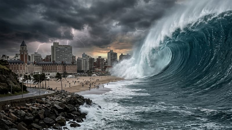 Tsunami en Argentina.