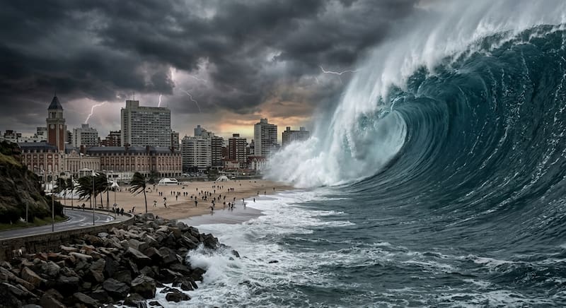 Tsunami en Argentina.