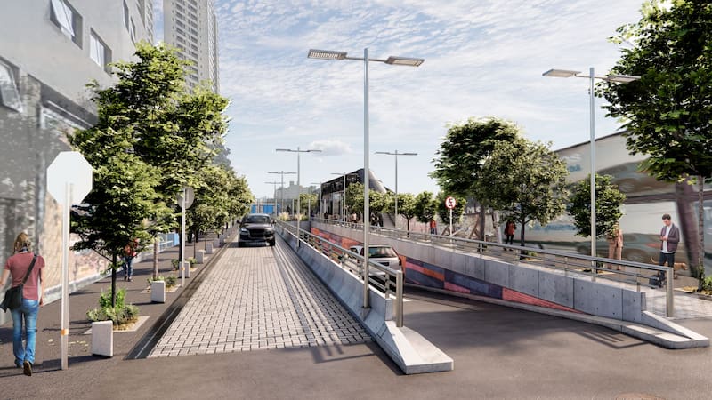 Render del túnel. Fuente: GCBA.