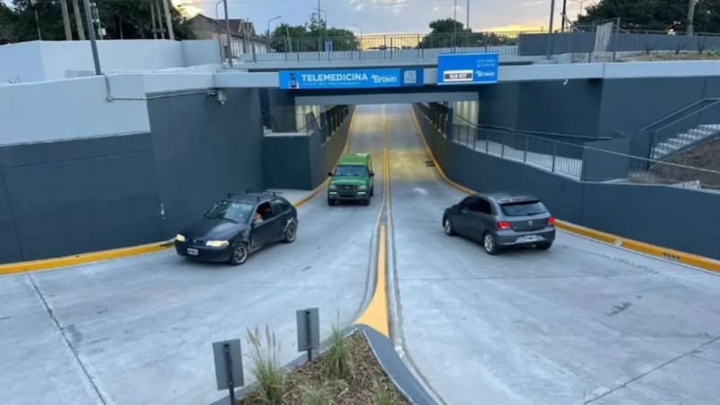 Nuevo túnel ubicado bajo las vías del Tren Roca.