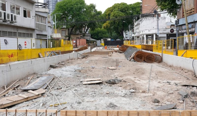 Obras del nuevo túnel. Fuente: GCBA.
