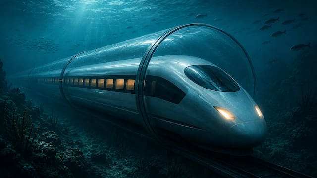 Construyen el tren submarino de alta velocidad más largo del mundo: irá debajo del océano y conectará dos penínsulas en minutos