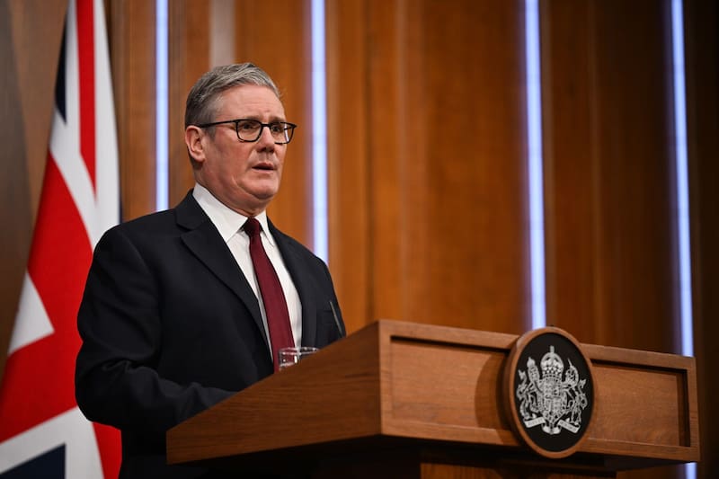London (United Kingdom), 16/03/2026.- British Prime Minister Keir Starmer holds a news conference at Downing Street in London, Britain, 16 March 2026. (Reino Unido, Londres) EFE/EPA/Chris J. Ratcliffe / POOL