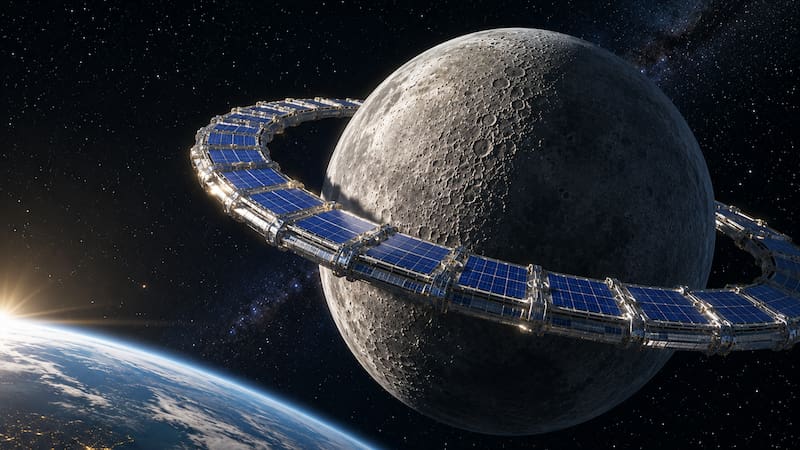 Un ambicioso proyecto espacial promete revolucionar la producción de energía limpia en el mundo con una enorme infraestructura instalada alrededor de la Luna, capaz de abastecer electricidad hacia la Tierra.