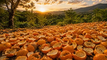 Fracasaron al replantar un bosque infértil y lo cubrieron con 12.000 cáscaras de naranja: 16 años después nadie reconocía el paisaje