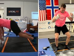 Tiene 45 años, hizo 11,988 burpees en 24 horas y recaudó más de US$22,000 para investigar el cáncer