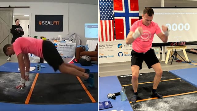 Tiene 45 años, hizo 11,988 burpees en 24 horas y recaudó más de US$22,000 para investigar el cáncer