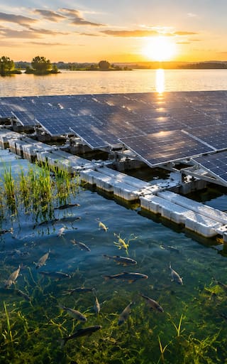 Un país europeo instaló una granja solar flotante y el resultado sorprendió a los científicos: ahora es refugio de miles de especies