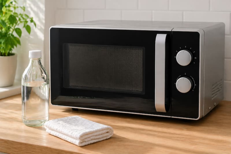 Usar vinagre para limpiar el microondas permite eliminar la grasa, las salpicaduras y los restos de comida comienzan a acumularse sin que muchos lo noten.
